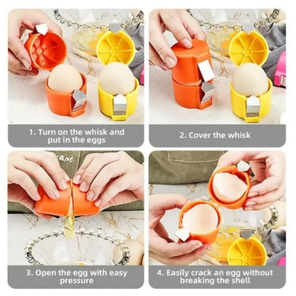 HUPSTL864 Stainless Steel Egg Cracker and Yolk Separator Tool