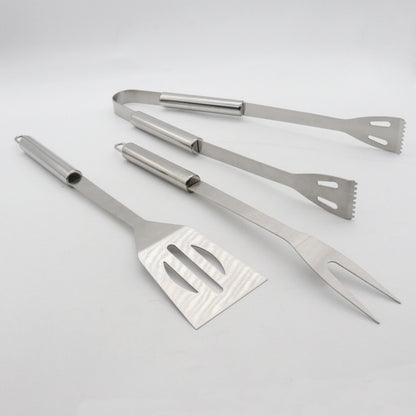 HUPSTL865 3pc Stainless Steel BBQ Tool Set for Outdoor Camping/Grills