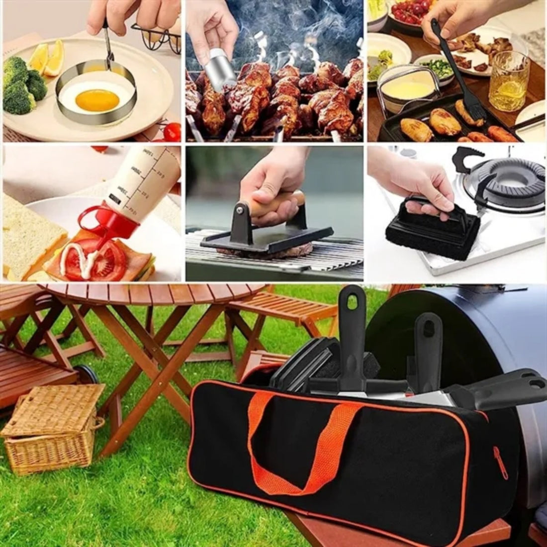 HUPSTL868 17-Piece Outdoor BBQ Blackstone Griddle Accessories Kit