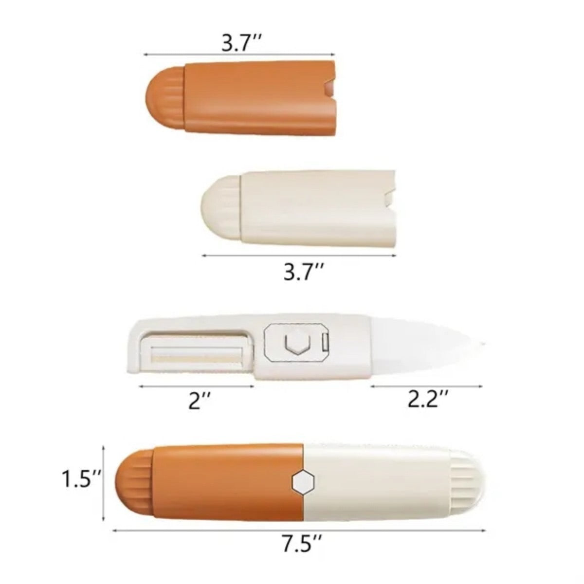 HUPSTL872 2-in-1 Portable Ceramic Fruit Knife Vegetable Peeler