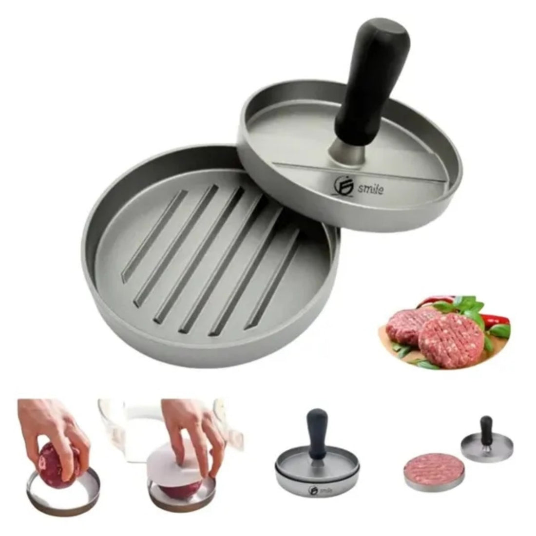 HUPSTL878 Hamburger Pressure Meat Grill Beef Burger