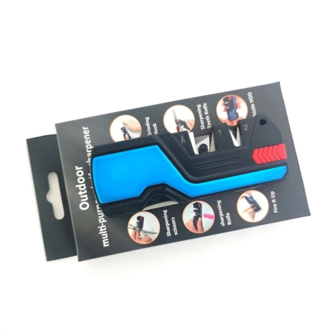 HUPSTL879 Outdoor Pocket Knife Sharpener Survival Tool