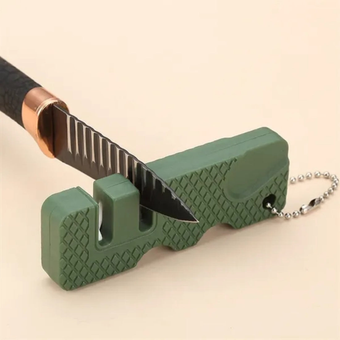 Outdoor Camping Portable Pocket Sharpener Knives Accessories - green