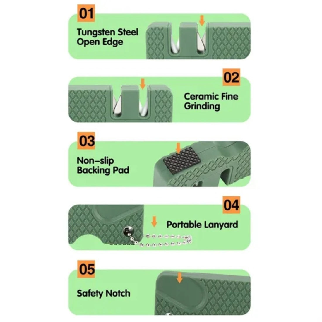 HUPSTL881 Outdoor Camping Portable Pocket Sharpener Knives Accessories