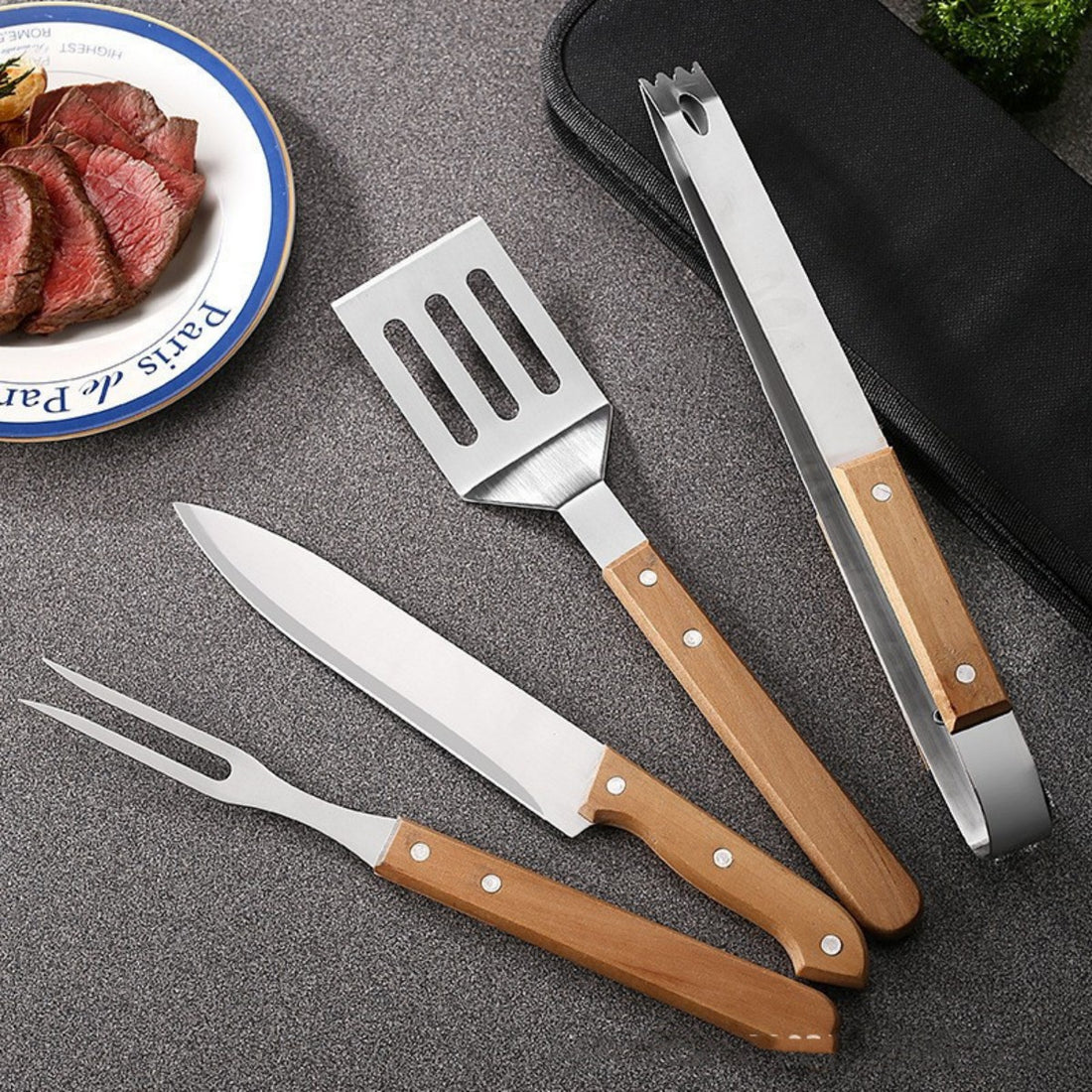 HUPSTL894 BBQ Spatula Fork Cooking Kit