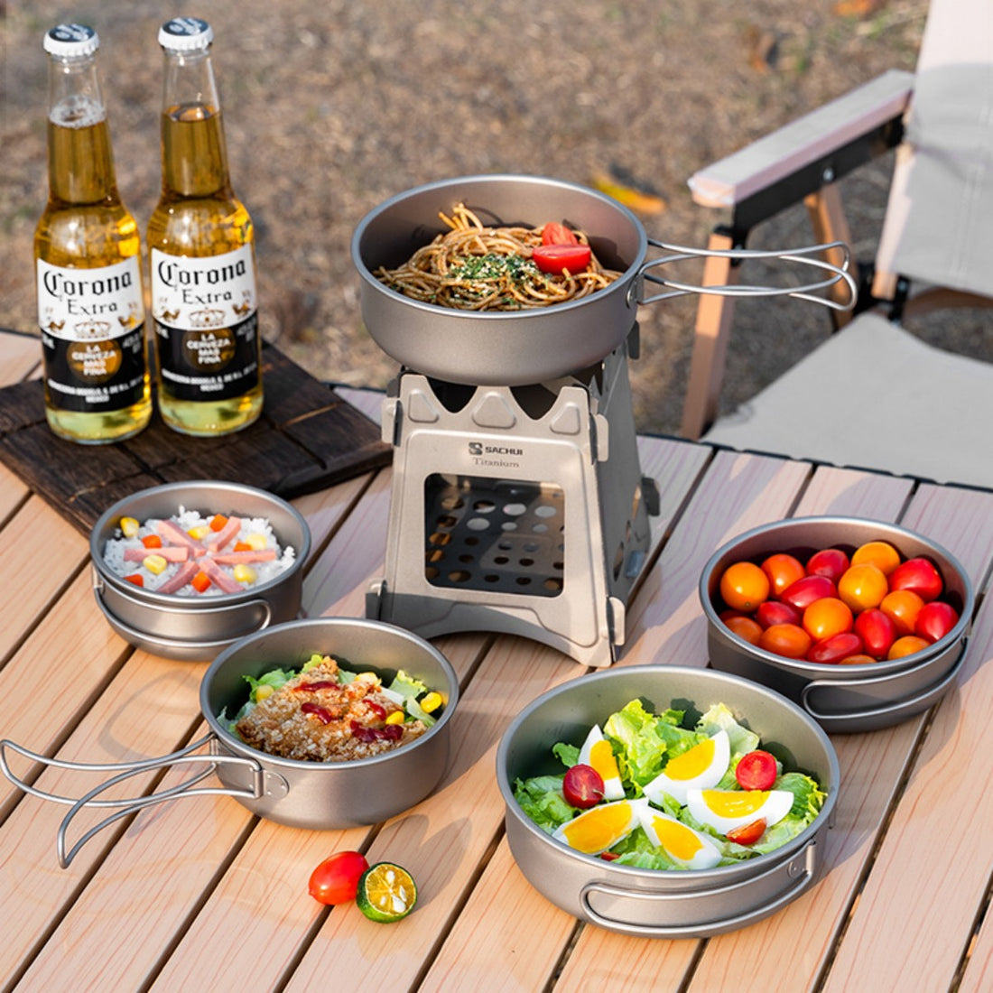 HUPSTL901 Compact Wood Burning Camping Stove for Emergencies