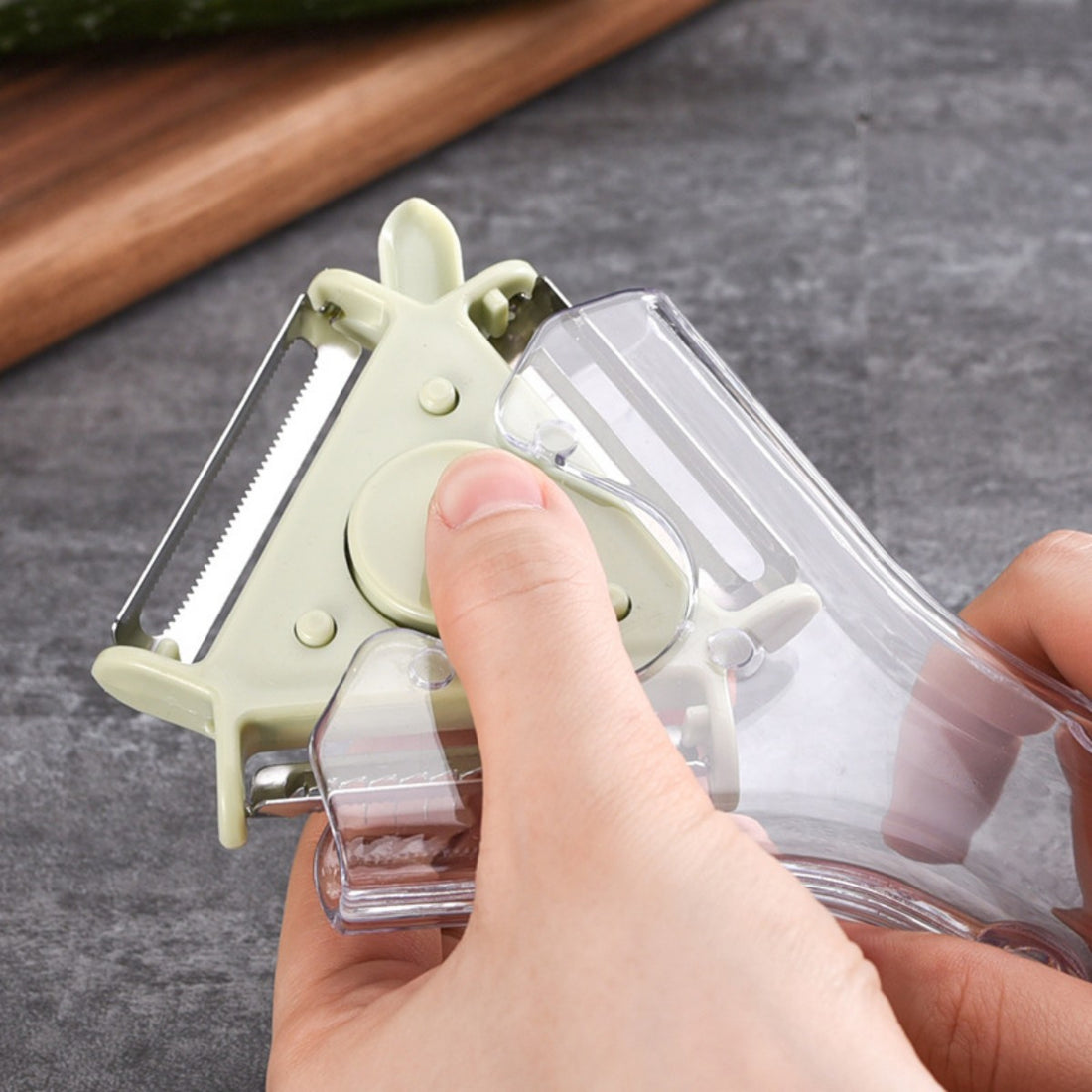 HUPSTL903 3-in-1 ABS Stainless Steel Vegetable Peeler Fruit Cutter