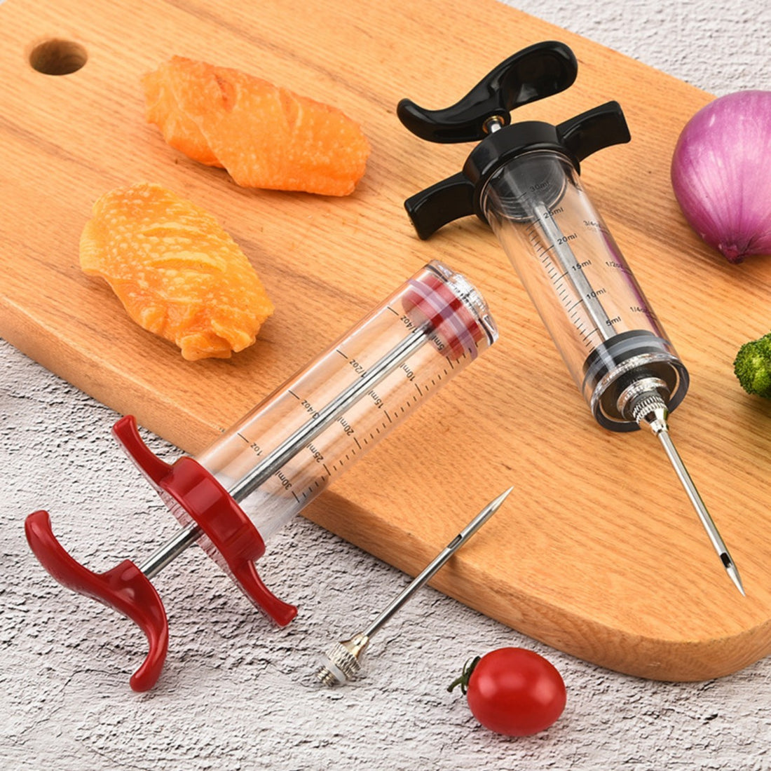 HUPSTL904 Kitchen Marinade Injector with Measurement Markings