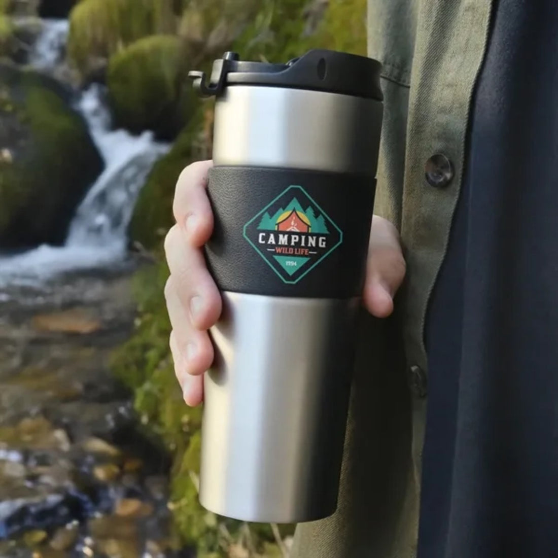 HUPSTL927 French Presso Stainless Coffee Tumbler