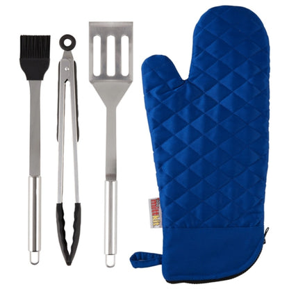 HUPSTL930 BBQ Grilling Tool Set with Mitt