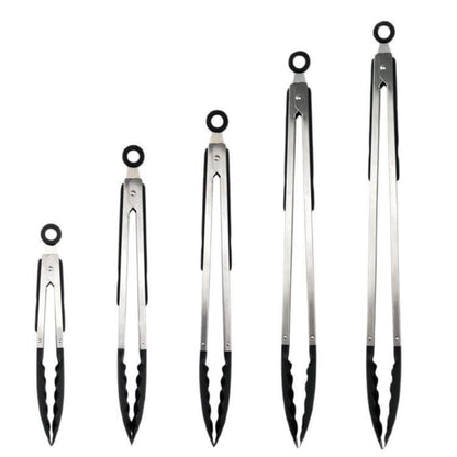 HUPSTL938 Stainless &amp; Silicone Tongs
