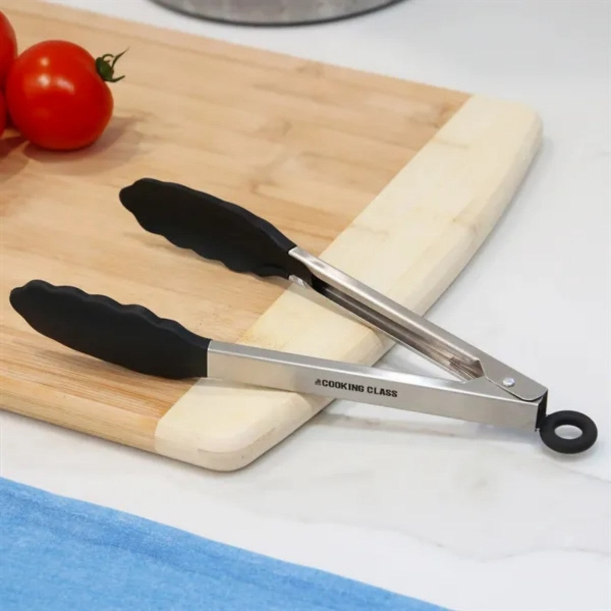 HUPSTL938 Stainless &amp; Silicone Tongs