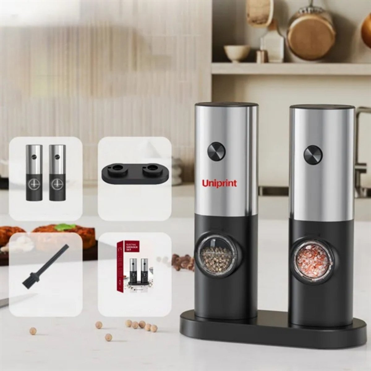 HUPSTL940 Salt and Pepper Grinders Rechargeable