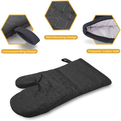 HUPSTL944 In Stock Oven Kitchen Mitts High Heat Resistant Glove