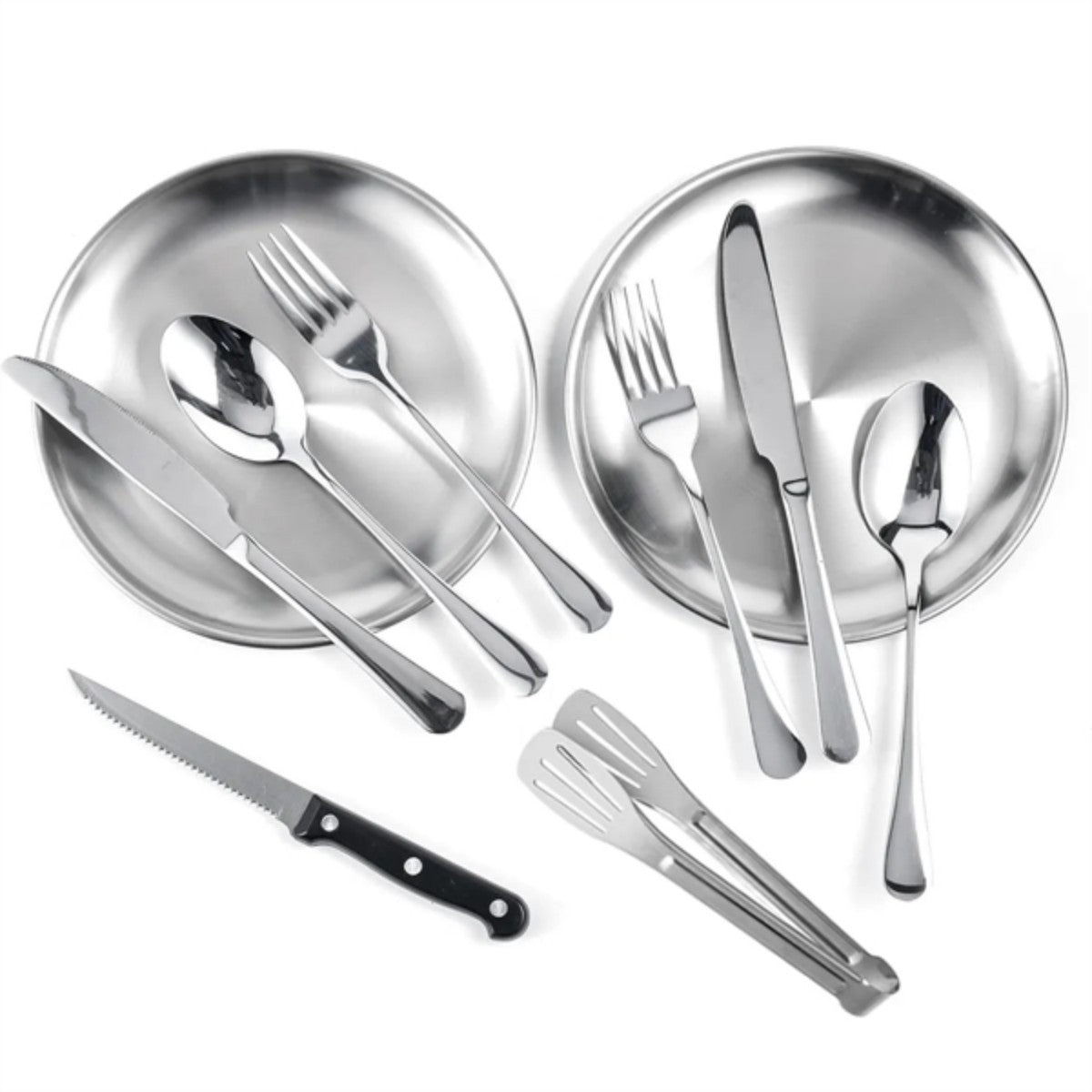 HUPSTL948 Custom Portable Stainless Steel Picnic Camping Utensil Set