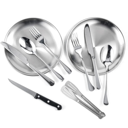 HUPSTL948 Custom Portable Stainless Steel Picnic Camping Utensil Set