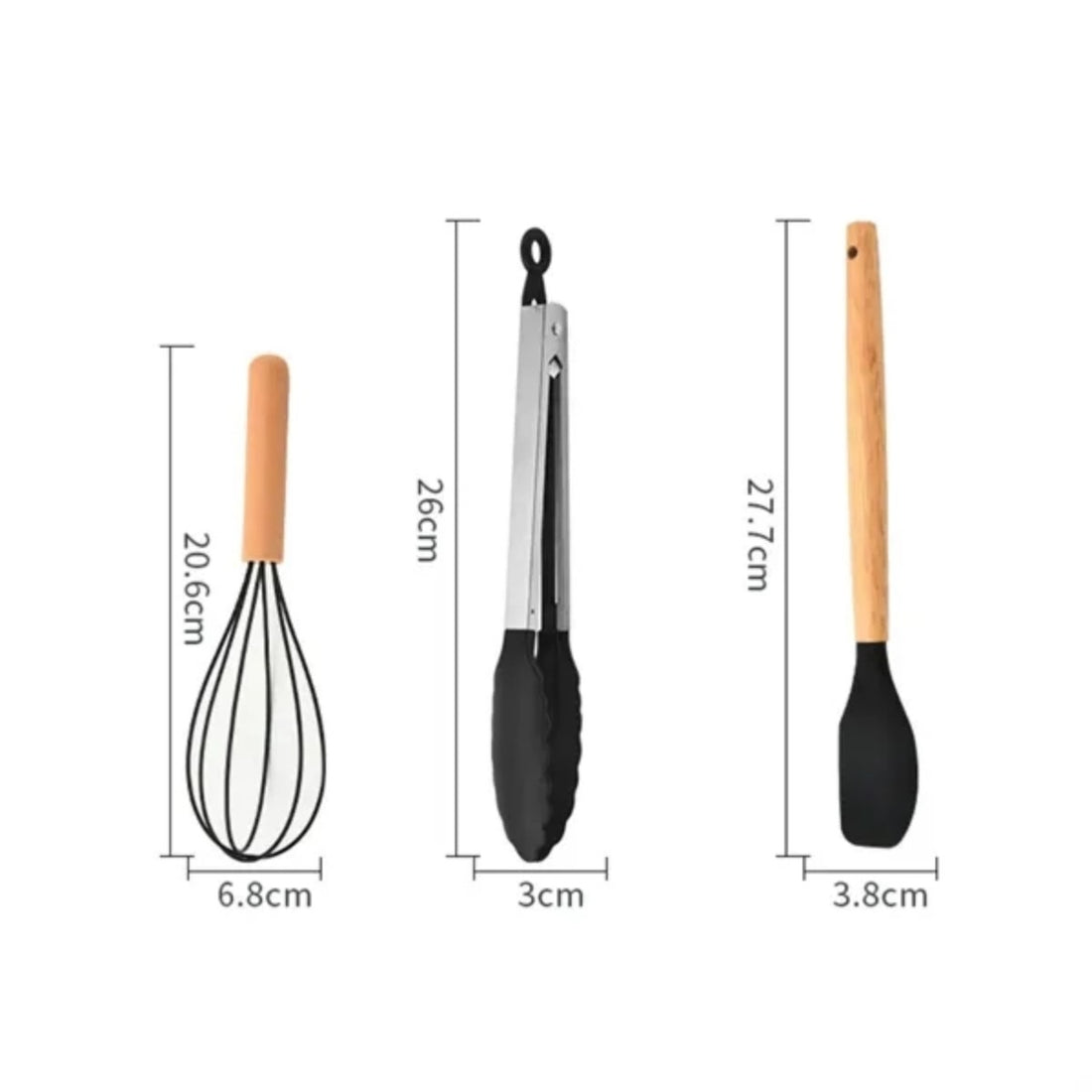 HUPSTL960 Non Stick Silicone Cooking Utensils Set with Holder