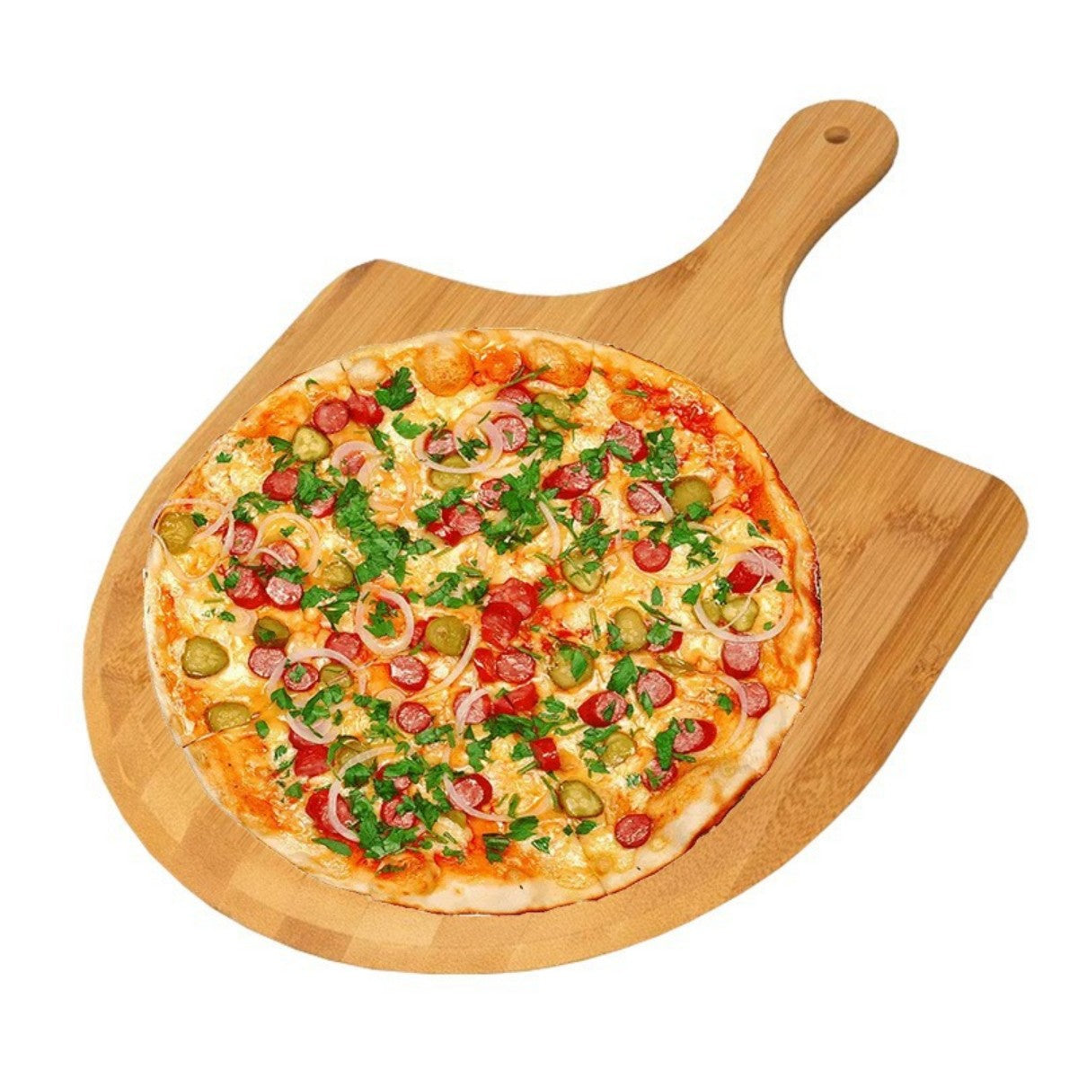 HUPSTL975 Wooden Pizza Sushi Steak Platter Kitchen Baking Tray