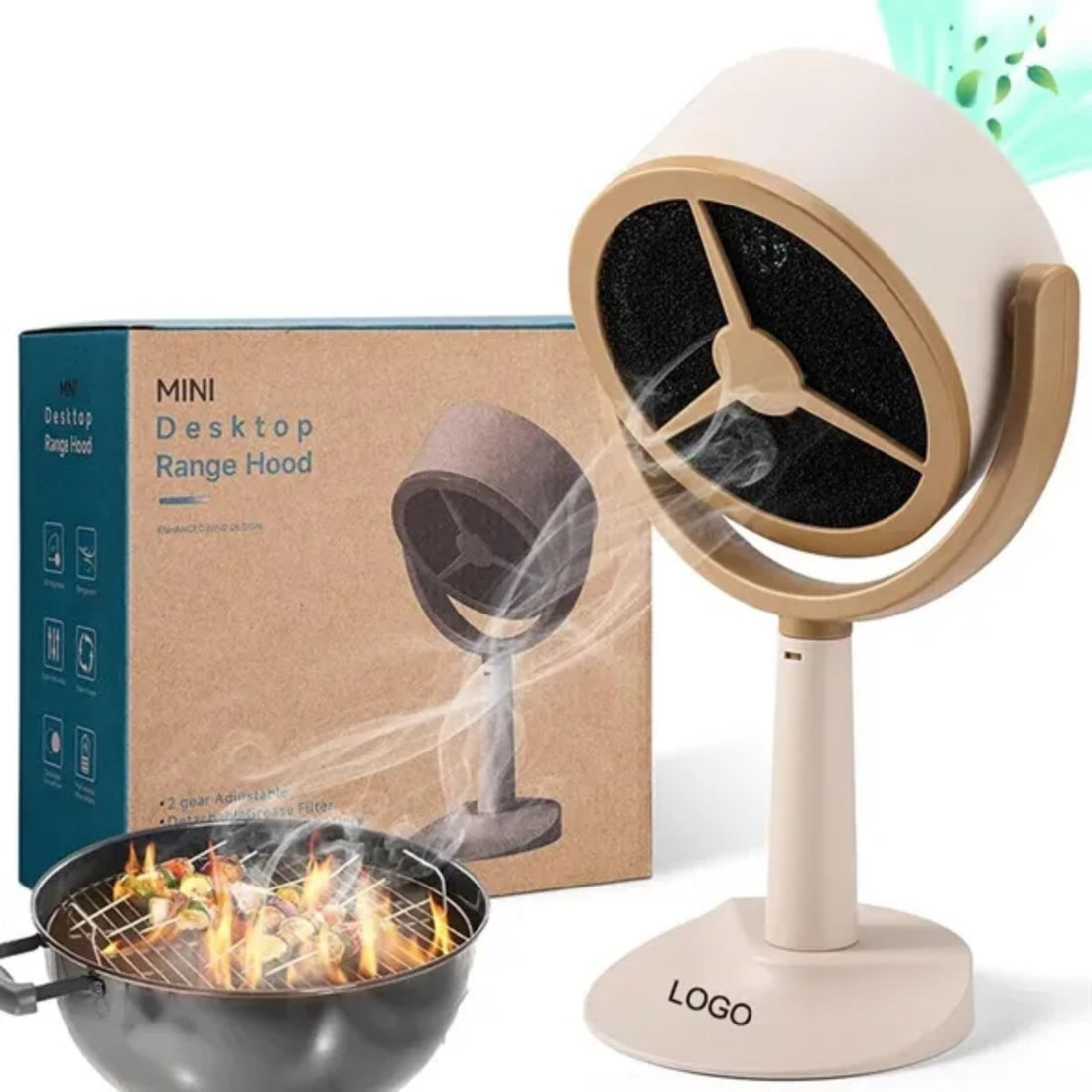 Mini Desktop Range Hood - Beige
