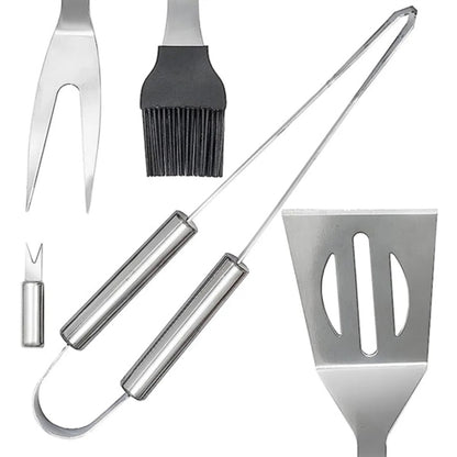 HUPSTL984 9 Packs Stainless Steel BBQ Grill Tool Set With Storage Bag