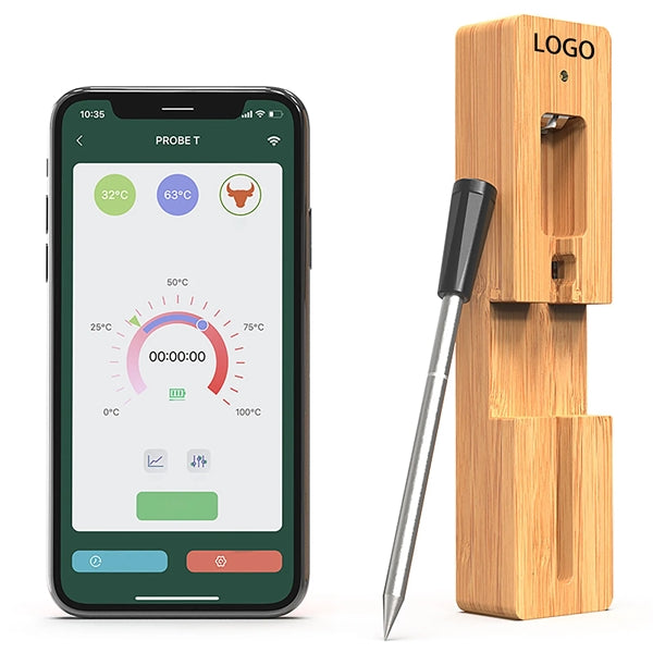 Wireless Smart Meat Thermometer - black