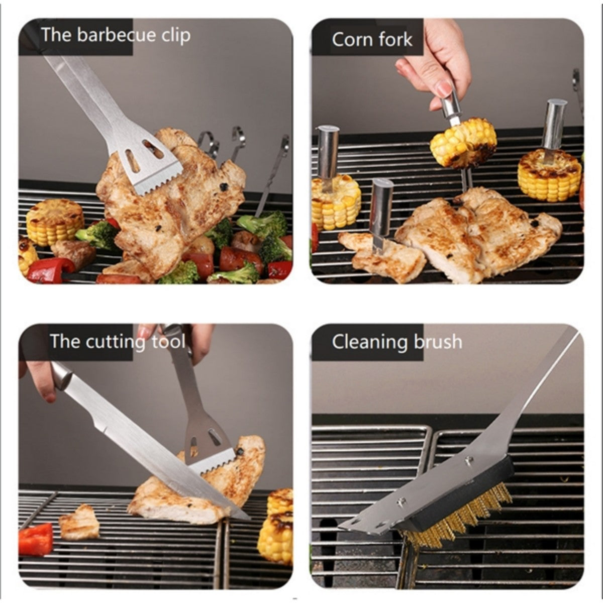 HUPSTL990 BBQ Grilling Tool Set with Storage Bag