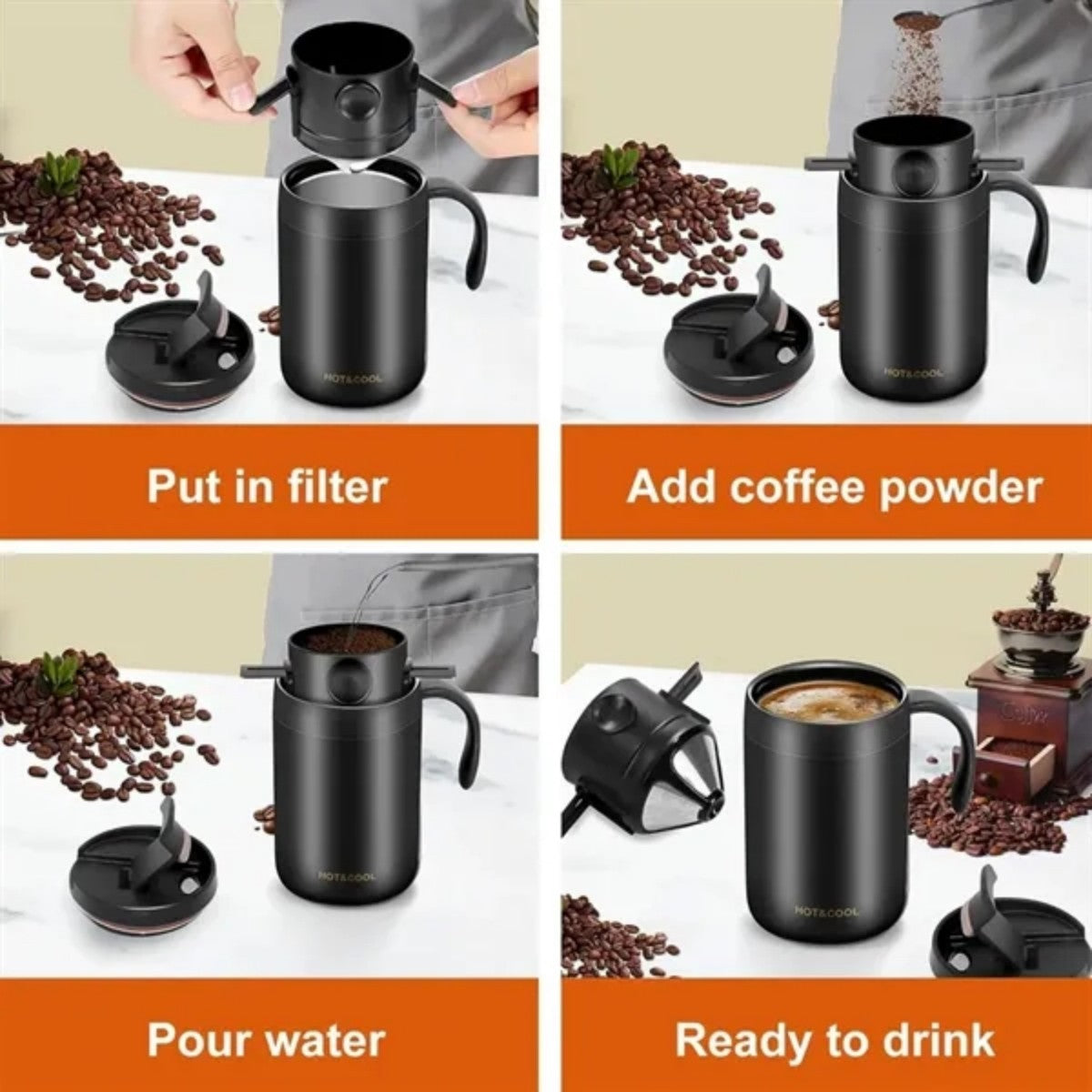 HUPSTL998 Coffee Brewing Filter Set