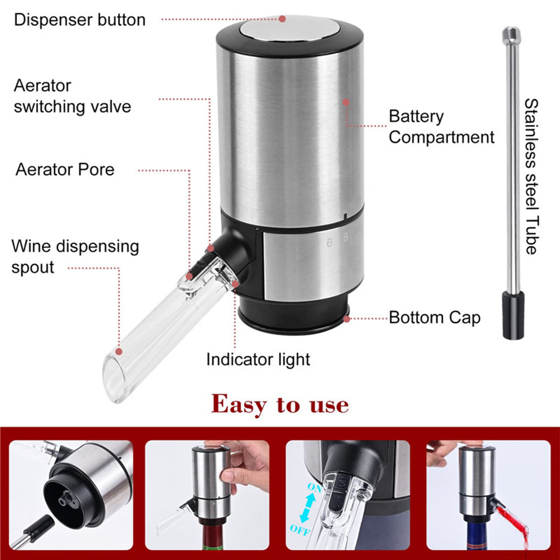 SUPSAS118 Automatic Wine Aerator
