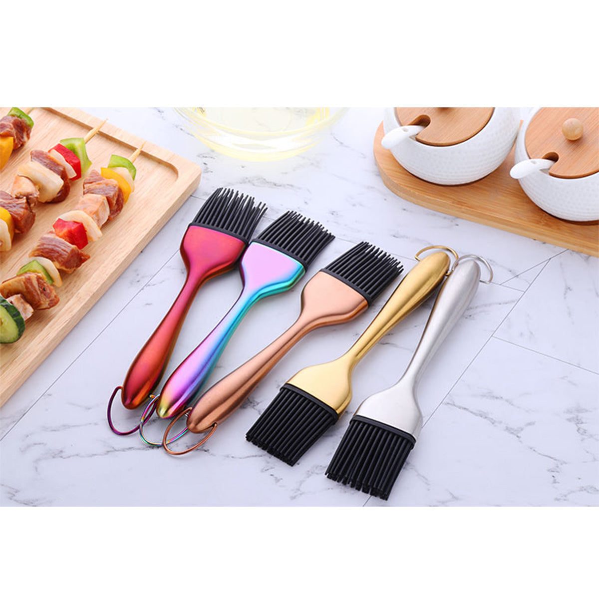 SUPSAS119 Titan-Regenbogen-Silikon-Backpinsel