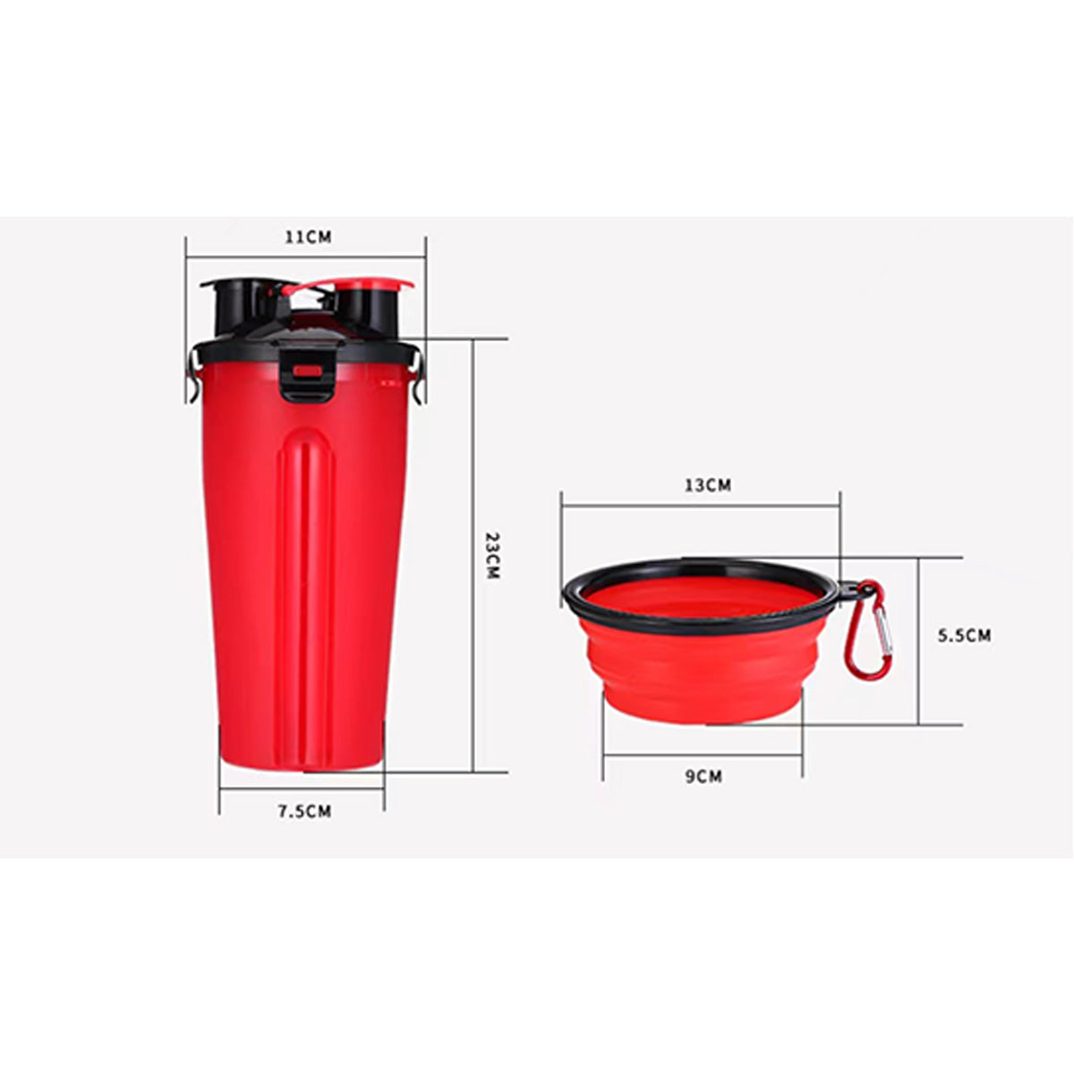 SUPSAS124 Dog Bottle Water Dispenser with Bowls