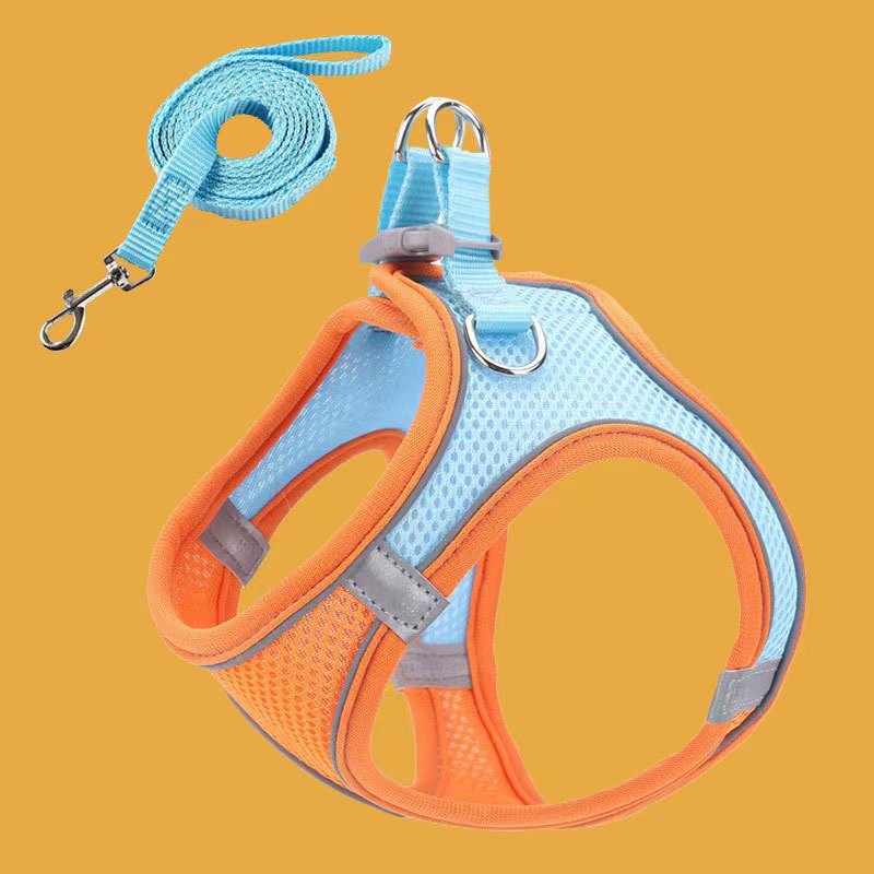 SUPSAS128 Adjustable Reflective Pet Harness with Leash