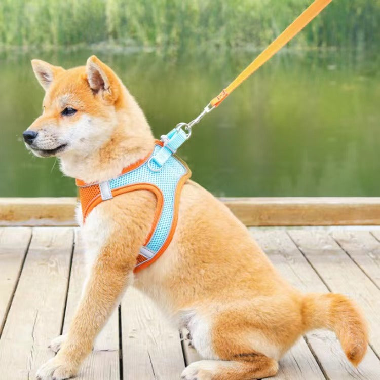 SUPSAS128 Adjustable Reflective Pet Harness with Leash