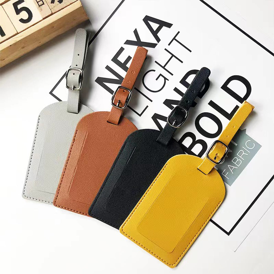 SUPSAS141 PU Leahter Luggage Tags