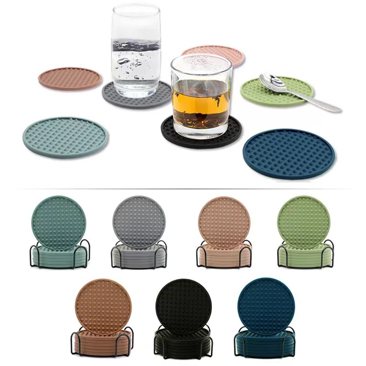 SUPSAS157 Silicone Drink Coasters