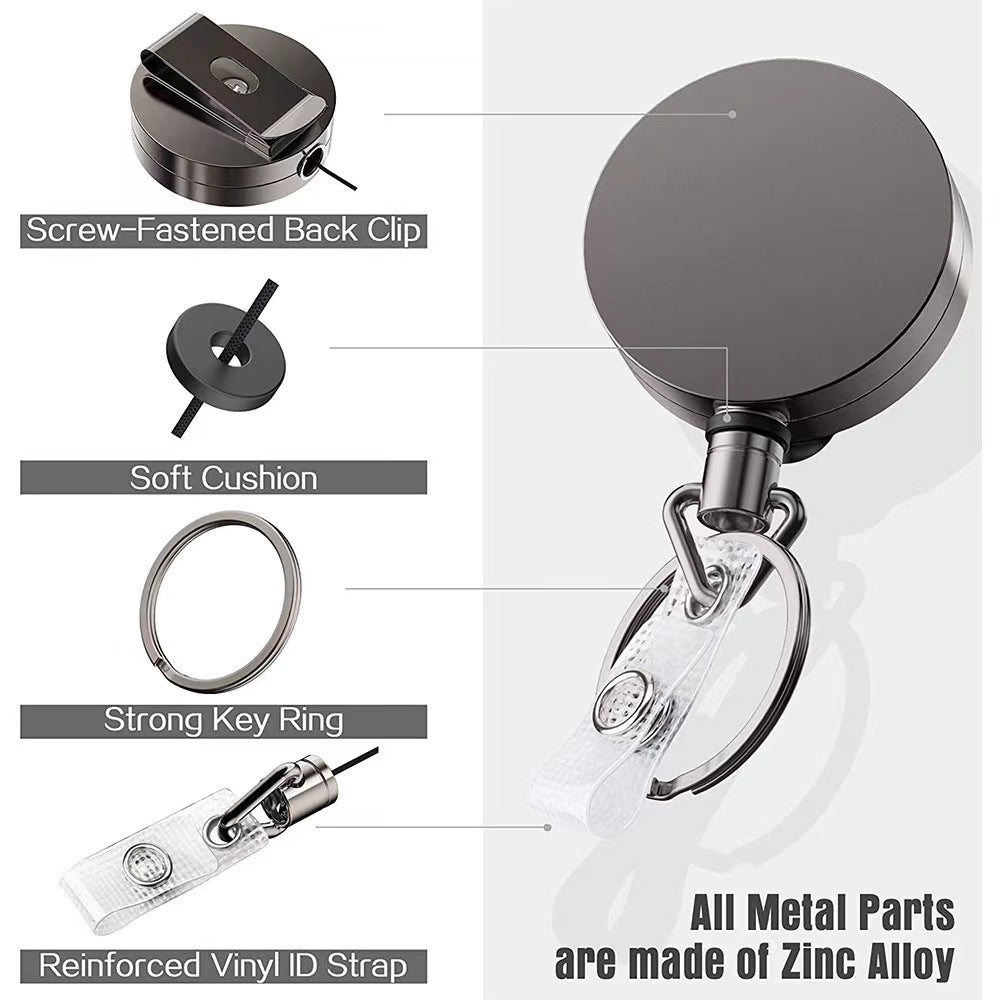 SUPSAS54 Heavy Duty Metal Retractable Badge Holders