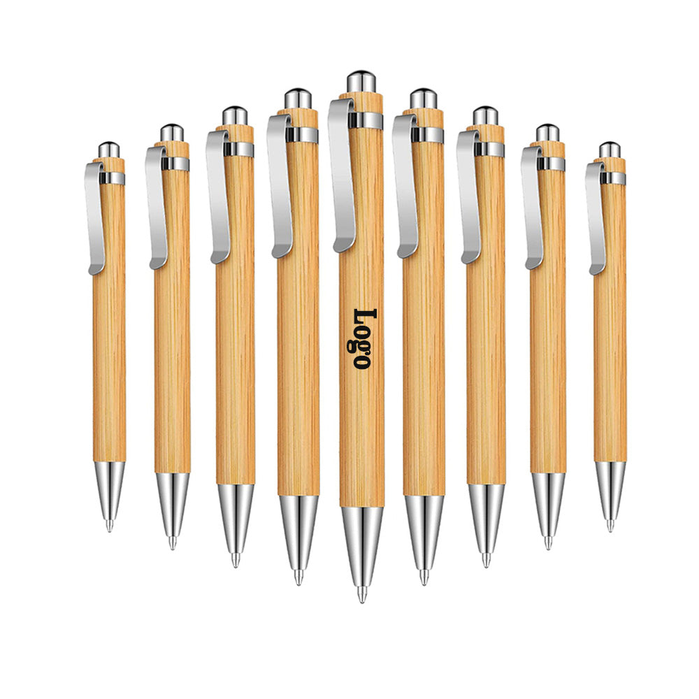 SUPSAS84 Retractable Bamboo Ballpoint Pen