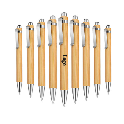 SUPSAS84 Retractable Bamboo Ballpoint Pen