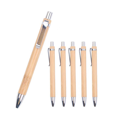 SUPSAS84 Retractable Bamboo Ballpoint Pen