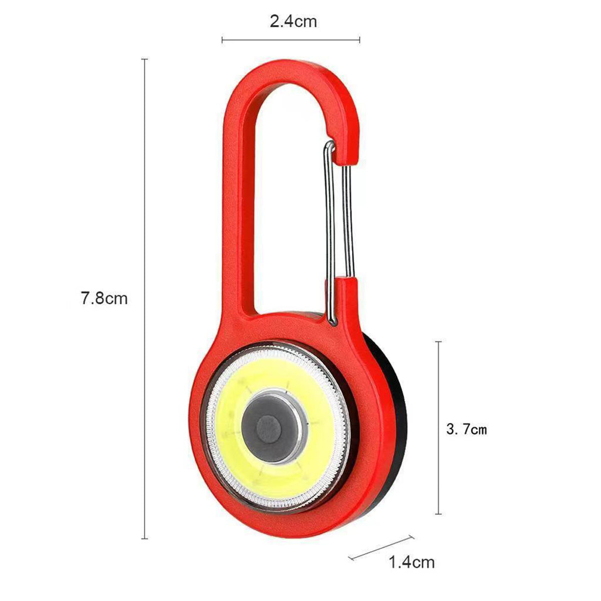 SUPSAS88 Helle COB-LED-Karabiner-Taschenlampe