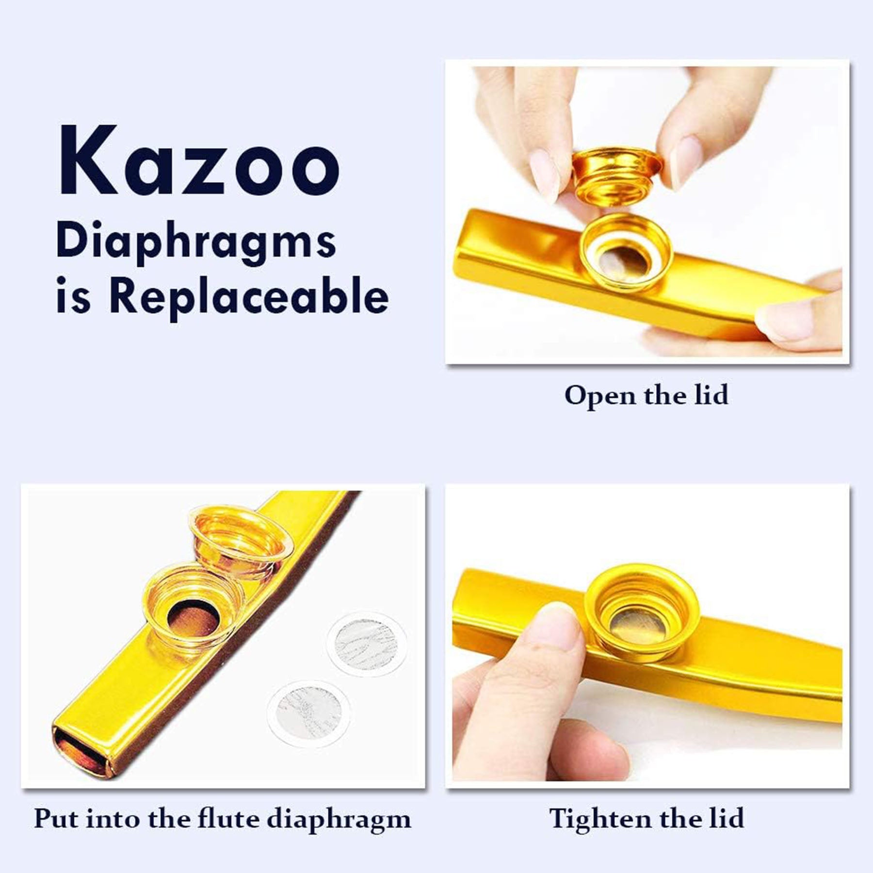 SUPSAW102 Metall-Kazoo, Party-Musikinstrumente