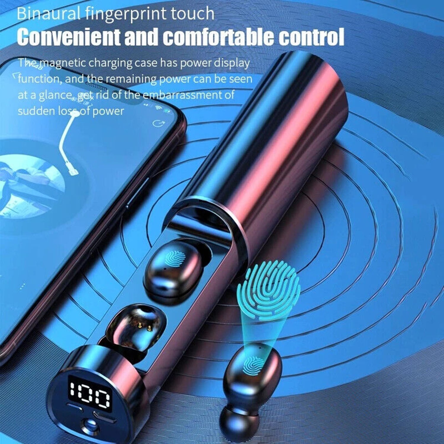 SUPSAW108 Kabellose Bluetooth-Ohrhörer mit Taschenlampe