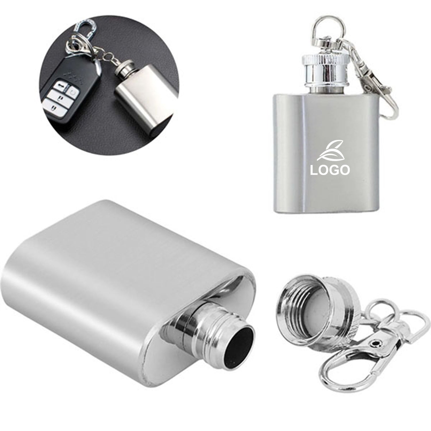 SUPSAW114 Mini 1oz Flask With Keychain
