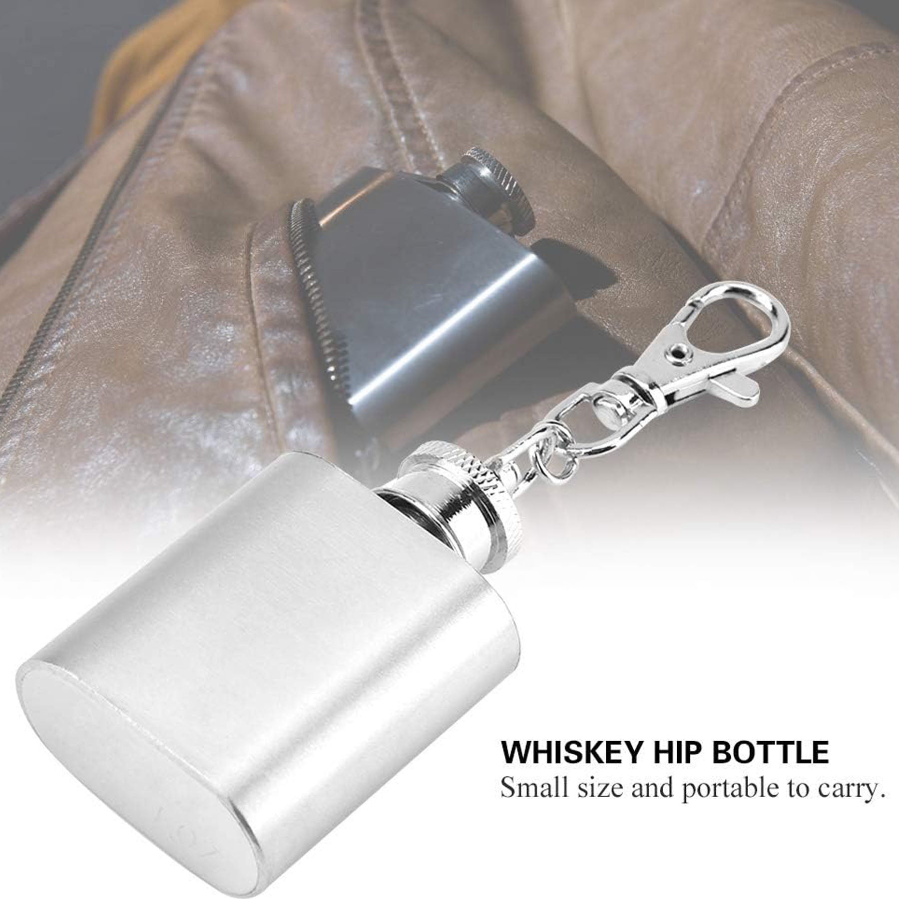 SUPSAW114 Mini 1oz Flask With Keychain