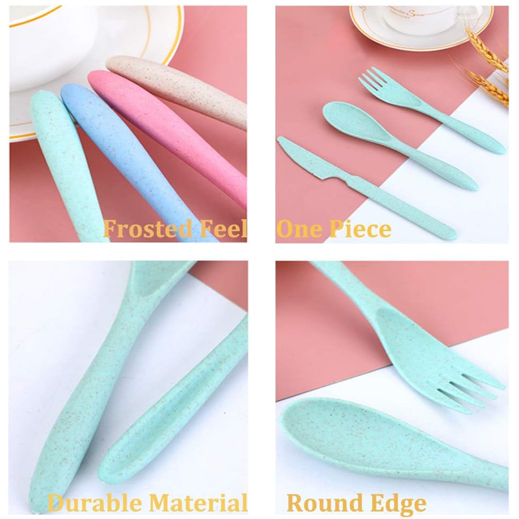 SUPSAW122 Wheat Straw Cutlery Portable Set
