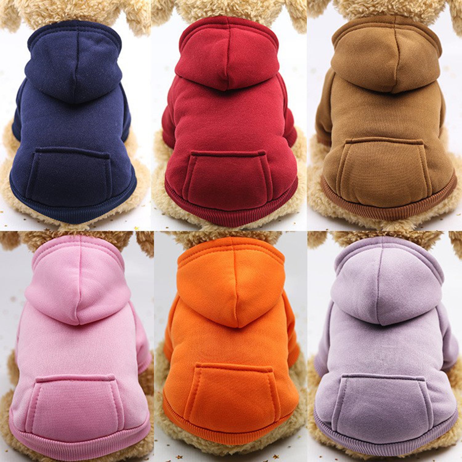 SUPSAW136 Winter Dog Hoodie Sweatshirts with Pockets