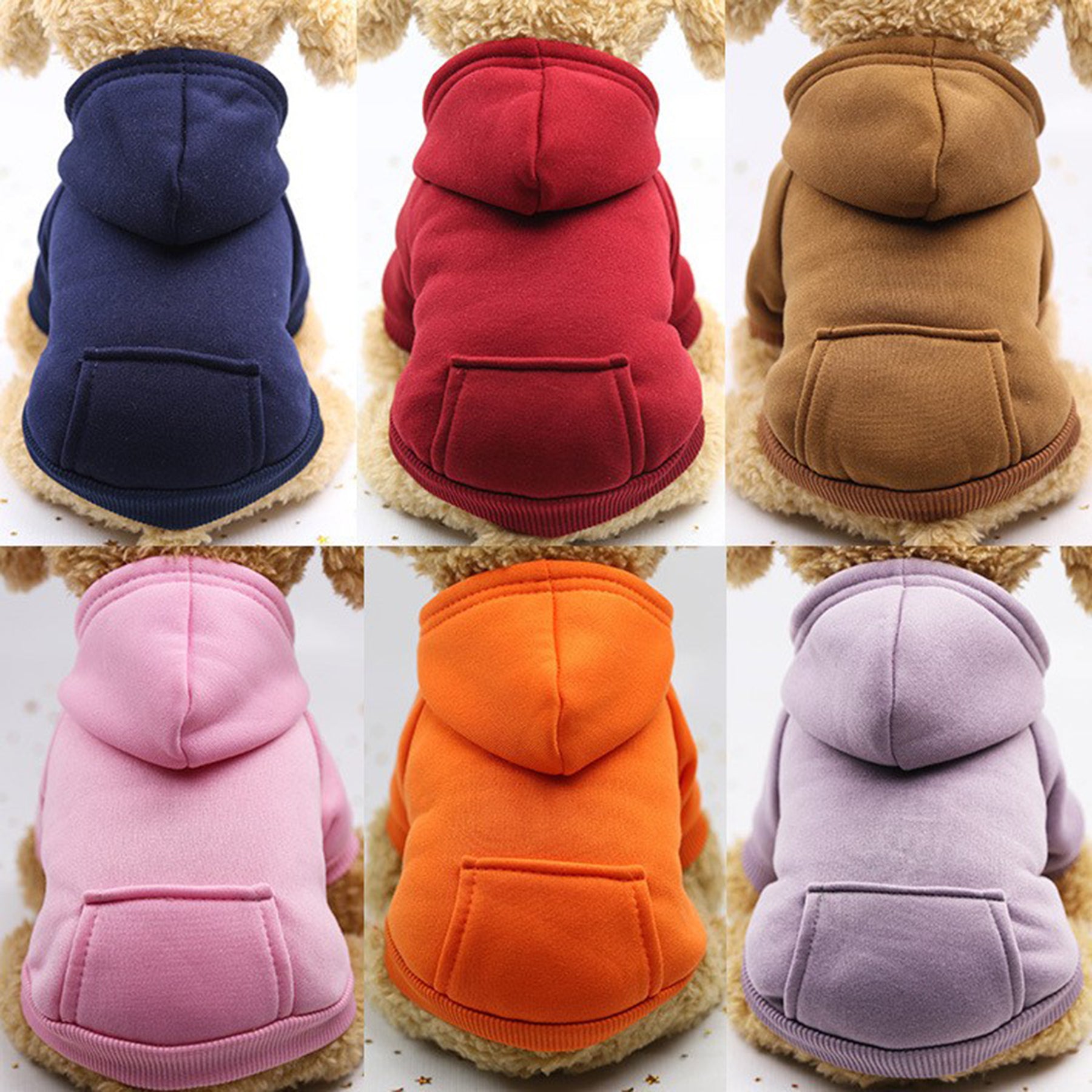 SUPSAW136 Winter Dog Hoodie Sweatshirts with Pockets