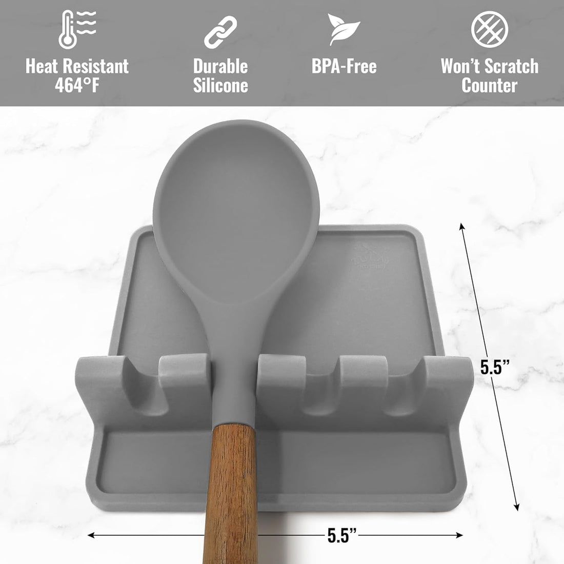 SUPSAW14 Kitchen Silicone Utensil Rest with Drip Pad