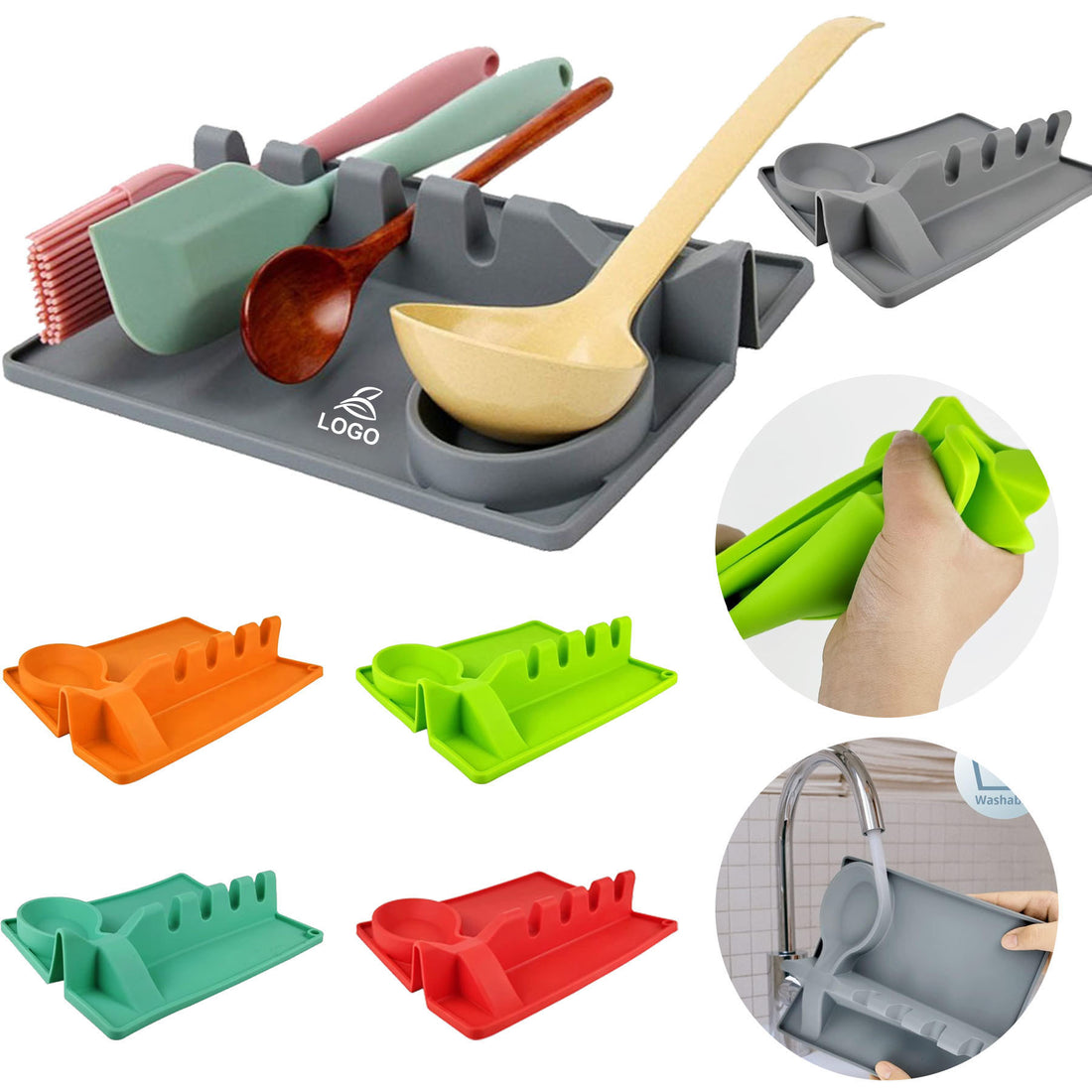 SUPSAW16 Silicone Spoon Rest Utensil