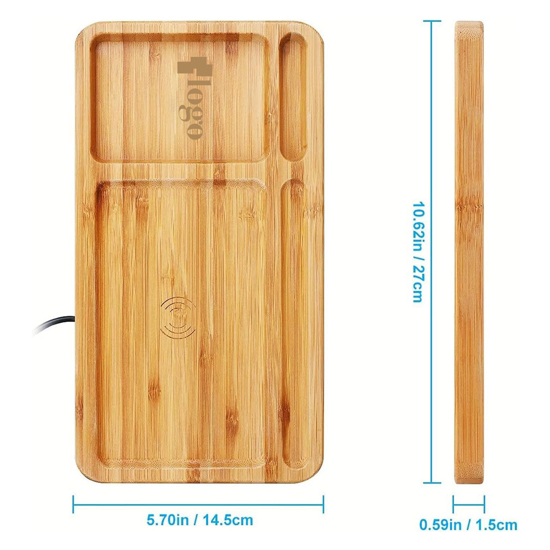 SUPSAW35 Wood Phone Wireless Charging Station