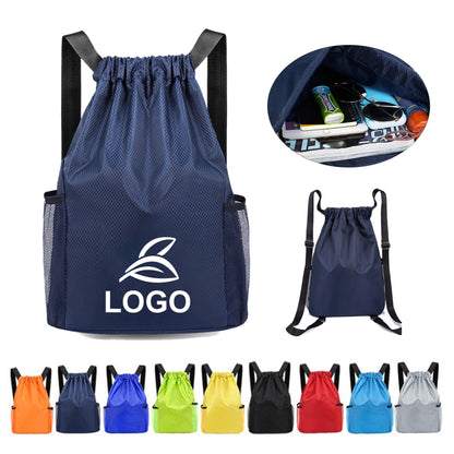SUPSAW56 Wide Shoulder Strap Drawstring Backpack